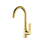 Nemo Prima Смеситель для раковины с донным клапаном, высота излива 24,5 см, цвет: brush gold NM-1331-BG