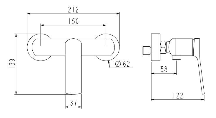Nemo Prima Смеситель для душа, цвет: chrome NM-1341-CR
