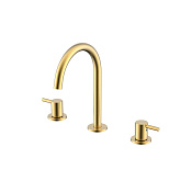 Nemo Round Смеситель для раковины с донным клапаном, высота излива 17,7 см, цвет: brush gold NM-2315BG