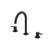 Nemo Round Смеситель для раковины с донным клапаном, высота излива 17,7 см, цвет: matte black NM-2315MB