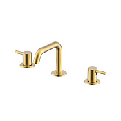 Nemo Round Смеситель для раковины с донным клапаном, высота излива 8,5 см, цвет: brush gold NM-2317BG