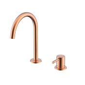 Nemo Round Смеситель для раковины с донным клапаном, высота излива 17,7 см, цвет: rose gold NM-2318RG