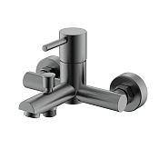 Nemo Round Смеситель для ванны и душа, излив 16,2 см, цвет: brush gun metal NM-2355BGM