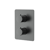 Nemo Round Термостат для ванны и душа на 3 потребителя, с внутренней частью, цвет: brush gun metal NM-2359BGM