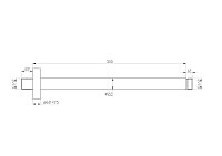 Nemo Кронштейн потолочный 30 см, цвет: chrome NM-8011CR