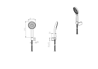 Nemo Душевой гарнитур: лейка, держатель, шланг, цвет: chrome NM-8012-CR