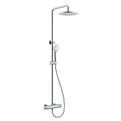 Nemo Душевая стойка: термостат, верхний душ, штанга 136,1 см, лейка, шланг, цвет: chrome NM-9011CR