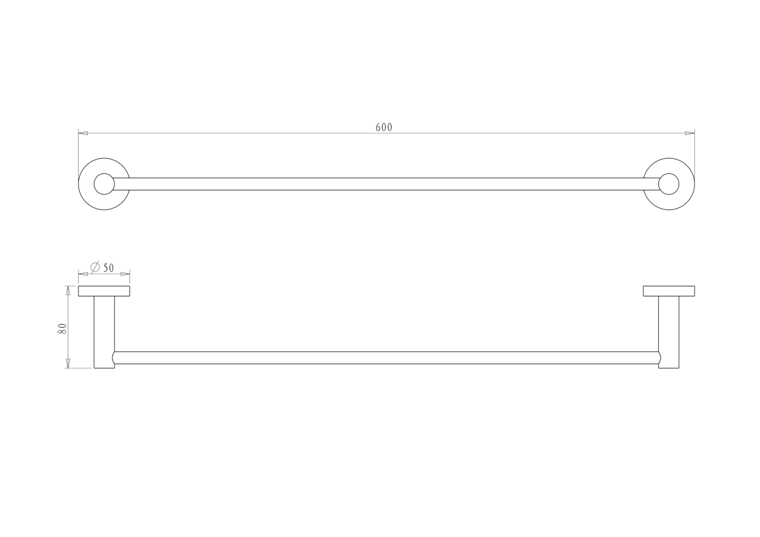 Nemo Полотенцедержатель 60 см, подвесной, цвет: brush gold NM-C01071BG