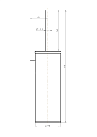 Nemo Ершик для унитаза подвесной с латунной колбой, цвет: brush gun metal NM-K6015BGM