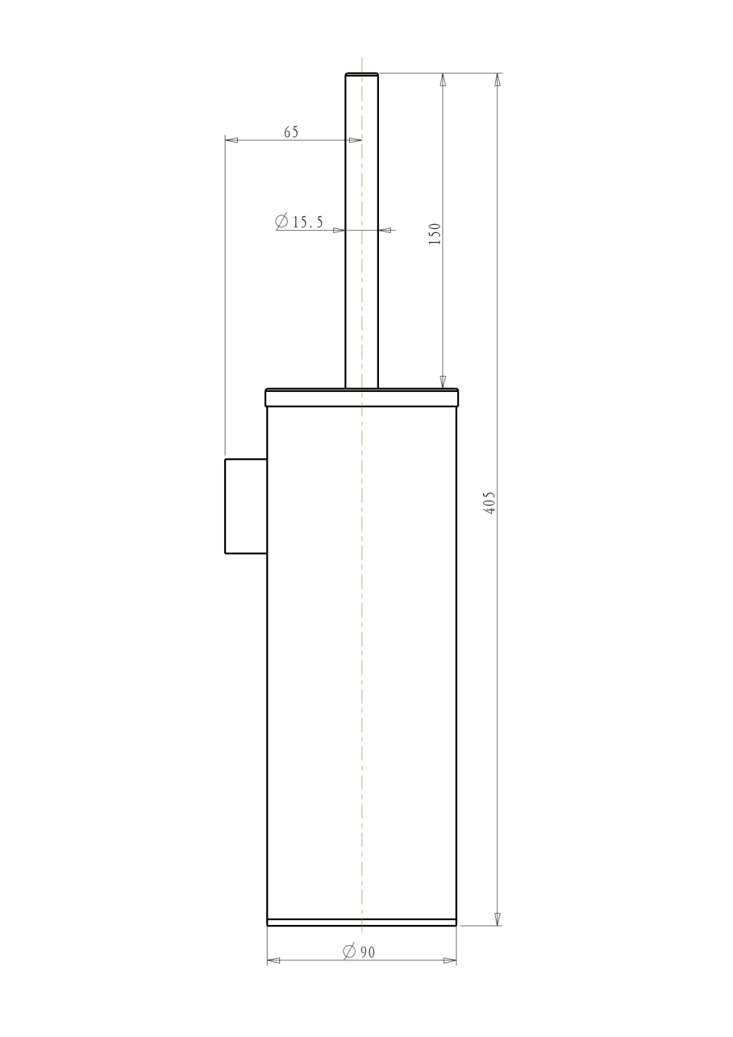 Nemo Ершик для унитаза напольный с латунной колбой, цвет: brush nickel NM-K6015BN