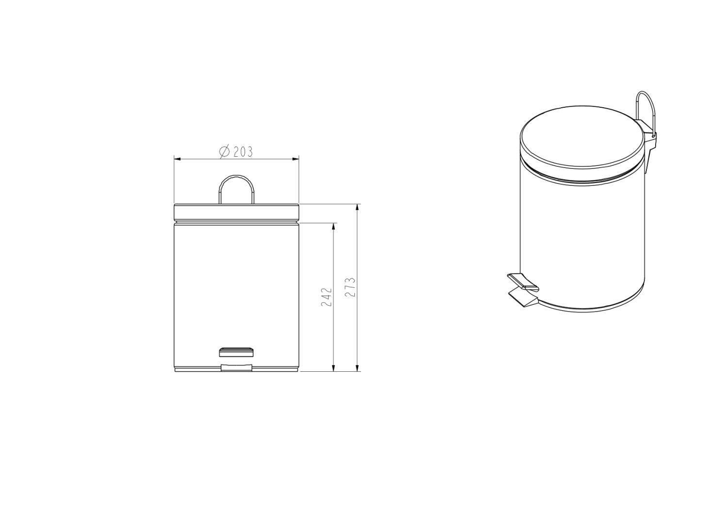 Nemo Ведро с педалью 5 литров, цвет: brush gold NMPS-05BG