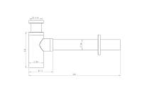 Nemo Сифон для раковины латунный, цвет: matte black NM-SI01MB