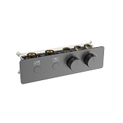 Nemo Термостат для душа встраиваемый на 2 потребителя, с внутренней частью, цвет: brush gun metal NM-8051BGM