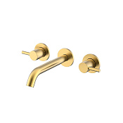 Nemo Round Смеситель для раковины, д/к, излив 18,2 см, с внутренней частью, цвет: brush gold NM-2316BG