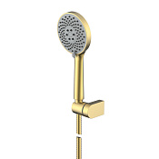 Nemo Душевой гарнитур: лейка, держатель, шланг, цвет: brush gold NM-8012-BG