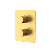 Nemo Round Термостат для ванны и душа на 3 потребителя, с внутренней частью, цвет: brush gold NM-2359BG