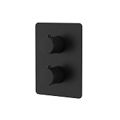 Nemo Round Термостат для ванны и душа на 2 потребителя, с внутренней частью, цвет: matte black NM-2358MB