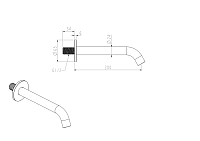 Nemo Излив настенный для ванны 20 см, цвет: chrome NM-8015CR