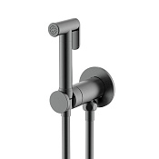 Nemo Round Гигиенический душ с прогрессивным смесителем, шланг 120 см, цвет: brush gun metal NM-2322BGM