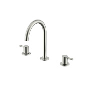 Nemo Round Смеситель для раковины с донным клапаном, высота излива 17,7 см, цвет: brush nickel NM-2315BN