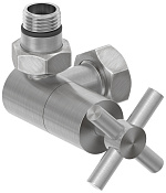 Сунержа Вентиль регулировки температуры 3D левый (крест), НР G 1/2 / НГ G 3/4, цвет: сатин брашир. 071-1410-1234