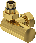 Сунержа Вентиль регулировки температуры 3D левый (цилиндр), НР G 1/2 / НГ G 3/4, цвет: золото глянец 03-1402-1234