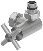 Сунержа Вентиль регулировки температуры 3D правый (крест), НР G 1/2 / НГ G 3/4, цвет: сатин брашир. 071-1411-1234