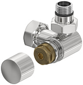 Сунержа Вентиль рег. температуры 3D правый (шестигранник), НР G 1/2 / НГ G 3/4, цвет: без покрытия 00-1407-1234