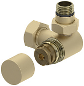 Сунержа Вентиль рег. температуры 3D правый, НР G 1/2 / НГ G 3/4, цвет: шампань матовая 022-1407-1234