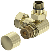 Сунержа Вентиль рег. температуры 3D правый, НР G 1/2 / НГ G 3/4, цвет: шампань глянцевая 020-1407-1234