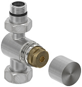Сунержа Вентиль регулировки температуры прямой (шестигранник), НР G 1/2 / НГ G 3/4, цвет: сатин браш 071-1405-1234