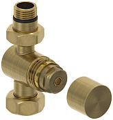 Сунержа Вентиль рег. температуры прямой, НР G 1/2 / НГ G 3/4, цвет: состаренная латунь брашированная 051-1405-1234