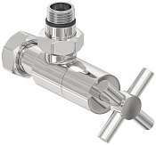 Сунержа Вентиль регулировки температуры угловой (крест), НР G 1/2 / НГ G 3/4, цвет: без покрытия 00-1408-1234