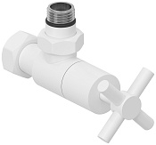 Сунержа Вентиль регулировки температуры угловой (крест), НР G 1/2 / НГ G 3/4, цвет: белый матовый 30-1408-1234