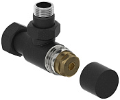 Сунержа Вентиль рег. температуры угловой, НР G 1/2 / НГ G 3/4, цвет: тёмный титан муар матовый 15-1404-1234