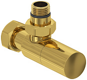 Сунержа Вентиль регулировки температуры угловой (цилиндр), НР G 1/2 / НГ G 3/4, цвет: золото глянец 03-1400-1234