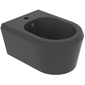 GSG Cruise Биде подвесное 39х53 см c 1 отверстием под смеситель и переливом, цвет: черный матовый CRBISO003