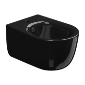 GSG Hit Биде подвесное 36,5х51 см c 1 отверстием под смеситель и переливом, цвет: черный глянцевый HIBISO002