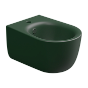 GSG Hit Биде подвесное 36,5х51 см c 1 отверстием под смеситель и переливом, цвет: smeraldo matt HIBISO036