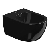 GSG Like Биде подвесное 36х52,5 см c 1 отверстием под смеситель и переливом, цвет: черный глянцевый LKBISO002