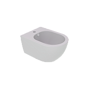 GSG Like Биде подвесное 36х52,5 см c 1 отверстием под смеситель и переливом, цвет: дымчатый матовый LKBISO019