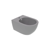 GSG Like Биде подвесное 36х52,5 см c 1 отверстием под смеситель и переливом, цвет: цемент матовый LKBISO020