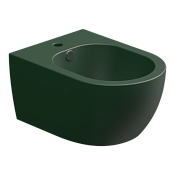 GSG Like Биде подвесное 36х52,5 см c 1 отверстием под смеситель и переливом, цвет: smeraldo matt LKBISO036