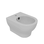 GSG Speed Биде подвесное 36х51 см c 1 отверстием под смеситель и переливом, цвет: белый глянцевый SPBISO000