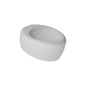 GSG Touch Биде подвесное 38,5х55 см c 1 отверстием под смеситель и переливом, цвет: белый глянцевый TOBISO000