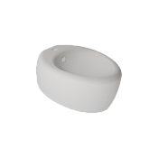 GSG Touch Биде подвесное 38,5х55 см c 1 отверстием под смеситель и переливом, цвет: белый матовый TOBISO001