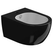 GSG Like Биде подвесное биколор 36х52,5 см c 1 отверстием под смеситель, цвет: white/black shiny LKBISOBI000/002