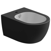 GSG Like Биде подвесное биколор 36х52,5 см c 1 отверстием под смеситель, цвет: white/black matt LKBISOBI000/003