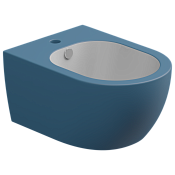 GSG Like Биде подвесное биколор 36х52,5 см c 1 отверстием под смеситель, цвет: white/denim matt LKBISOBI000/027