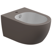 GSG Like Биде подвесное биколор 36х52,5 см c 1 отверстием под смеситель, цвет: white/tortora matt LKBISOBI000/029